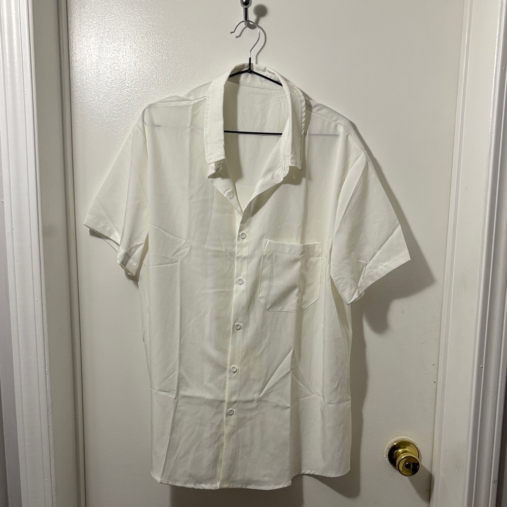❤️‍🔥SHEIN White Casual Men's Button Down Shirt